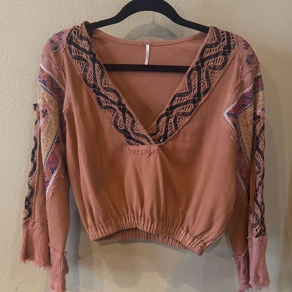 Free People • Embroidered Sienna Top